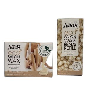 Nad's Eco Salon Wax 300g Wax Kit + Salon Wax Beads Refill 380g Hair Removal Set